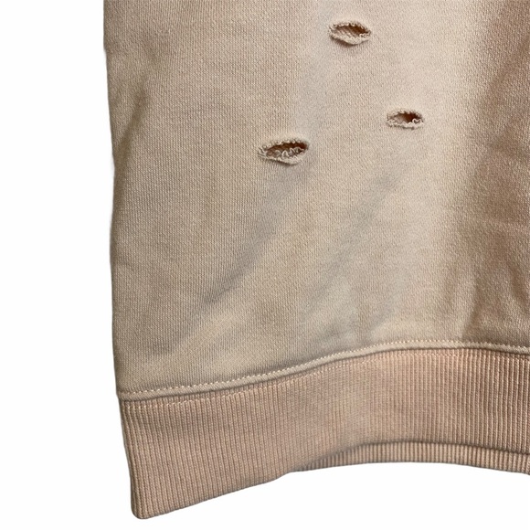 Central Park West Distressed Ripped Retro Peach T-Shirt Short Sleeve Small S - Picture 9 of 11